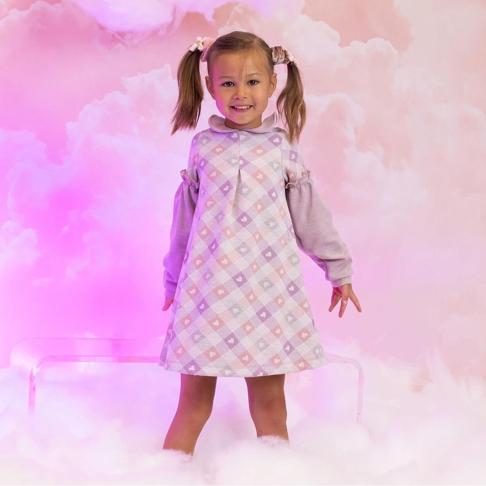 Sugar Moon Girls/Toddlers Designer Argyle Heart Dress new with tags!